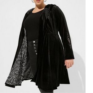 Torrid Warner Brothers Harry Potter Velvet Hooded Swing Coat